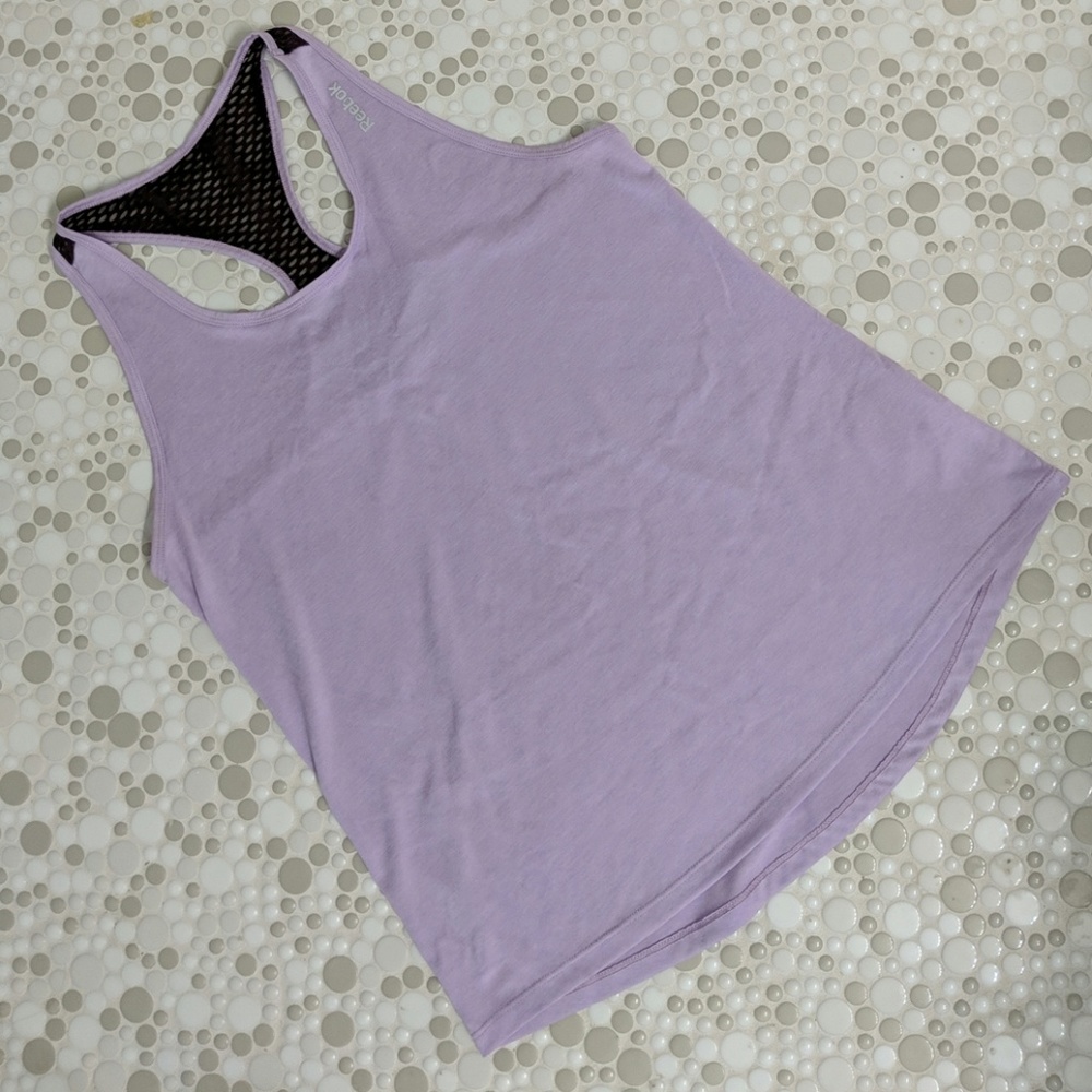 Reebok tank top, lilac purple mesh, medium